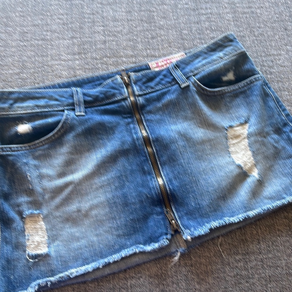Jean mini skirt